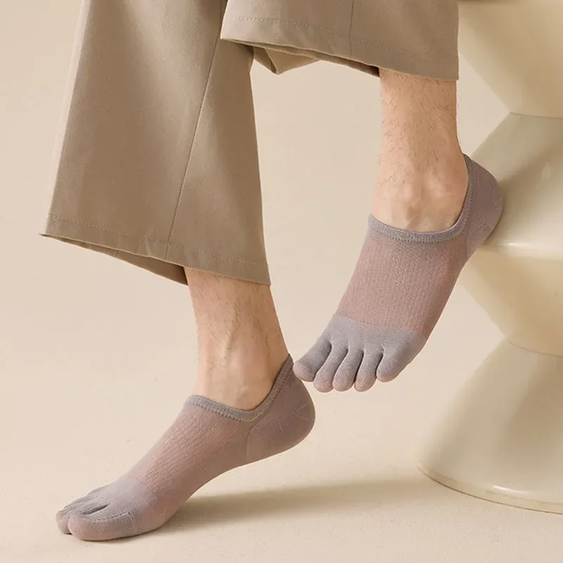 5足組 メンズ サマー 薄手 つま先ソックス アンクルメッシ - Ankle Sock Low Cut のレビューと価格