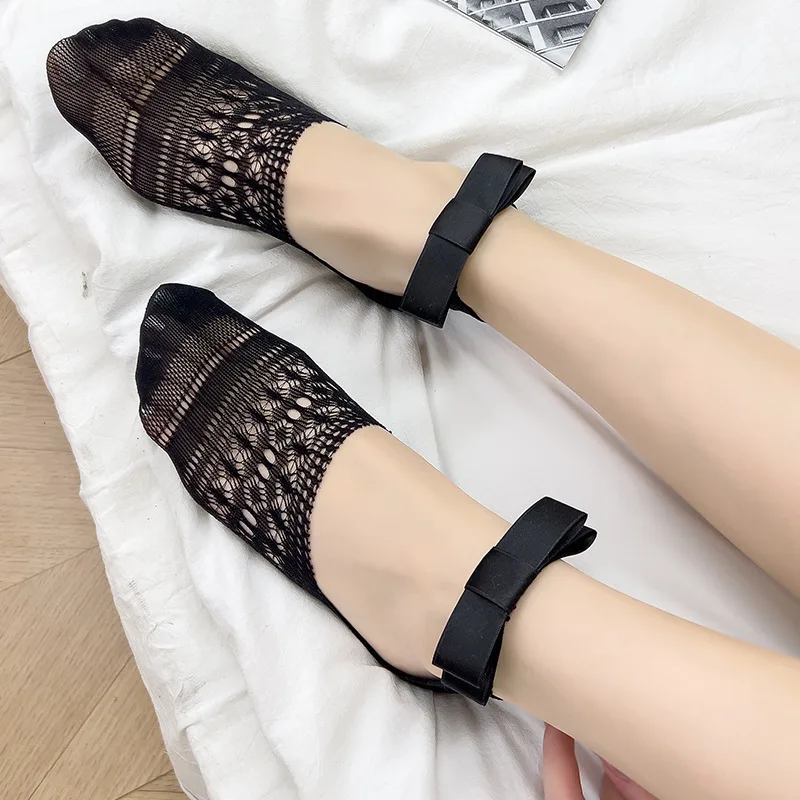 バレエ風ガールズソックス、ロリータ風レースアップ通気性ローカ - Invisibility Sock Loafer のレビューと価格