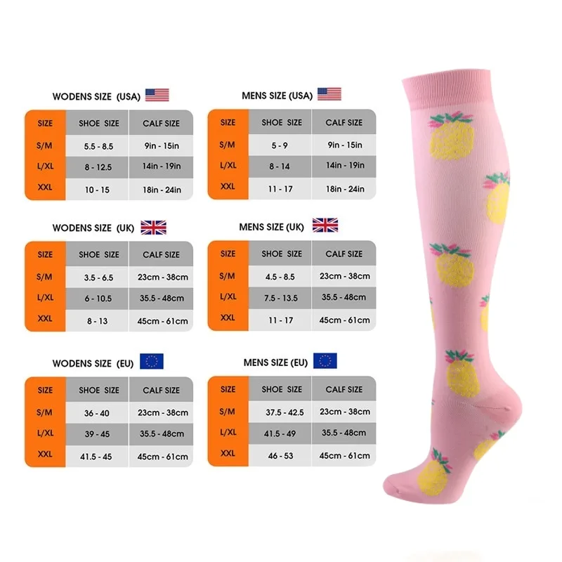 S-XXL 3 ペア送料無料ナース圧縮靴下静脈瘤女性男性靴下 - Compression Sock Medical のレビューと価格