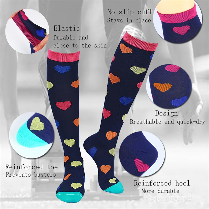 S-XXL 3 ペア送料無料ナース圧縮靴下静脈瘤女性男性靴下 - Compression Sock Medical のレビューと価格
