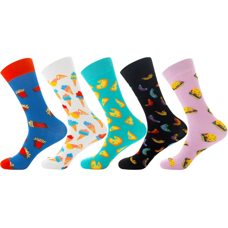 男性と女性のための動物と果物のデザインの綿の靴下,ユニセック - Cotton Crew Sock Pack のレビューと価格
