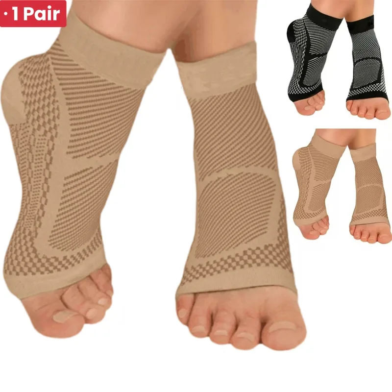1 ペアスポーツ足首サポートブレース圧縮スリーブ足底筋膜炎靴 - Ankle Brace Sock のレビューと価格