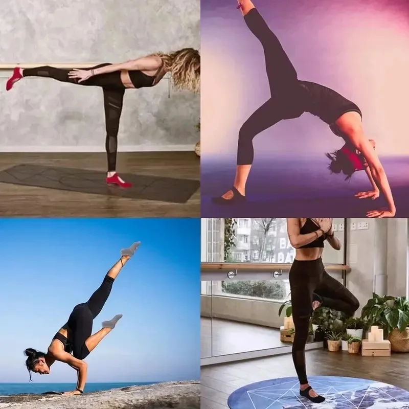 バックレスノンスリップフィットネスヨガソックス綿女性スポーツ - Grip Sock Yoga のレビューと価格