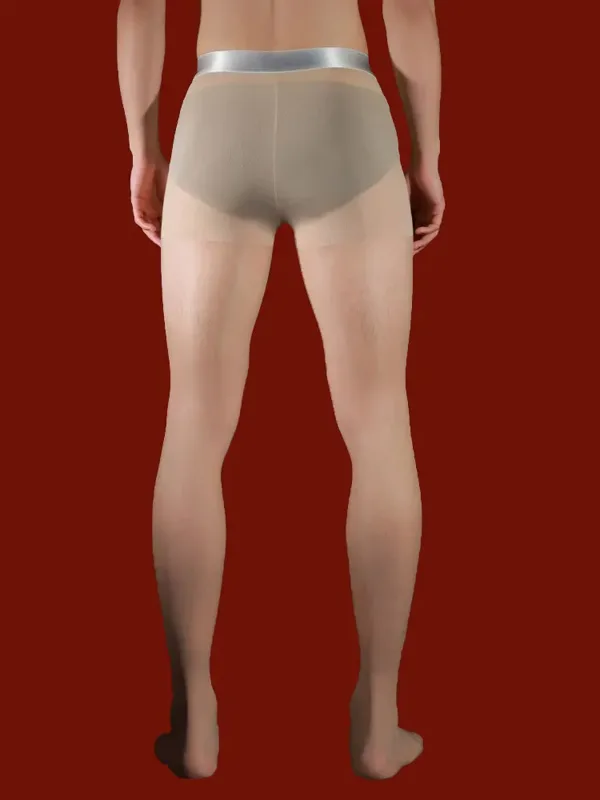 セクシーな男性用シルバーウエストパンスト、ハイストレッチオイ - Tights Pantyhose Sheer のレビューと価格