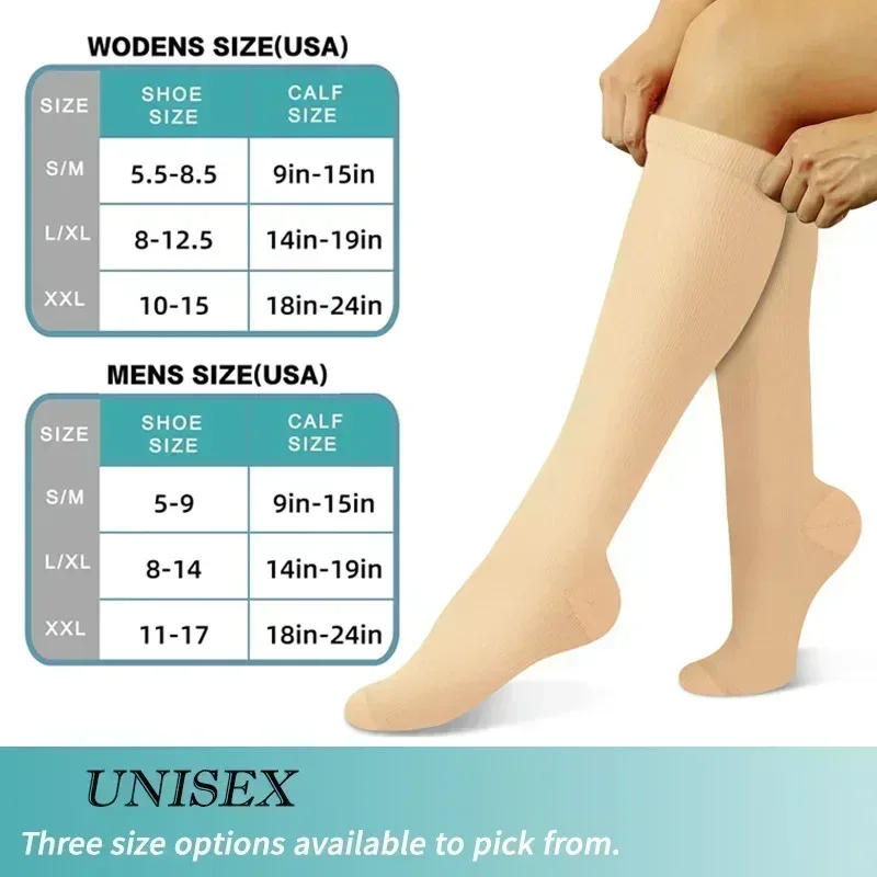 1 ペアの女性用 & 男性用着圧ソックス 15-20 MMH - Compression Sleeve Calf のレビューと価格