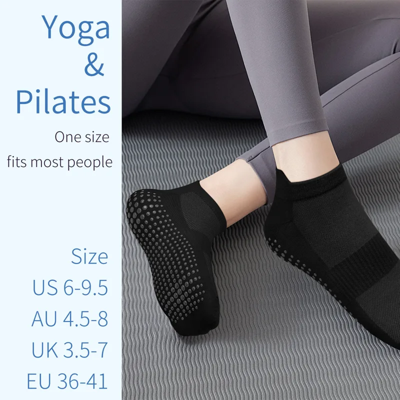 3 ペアヨガソックス女性綿ショートメッシュ通気性プロフェッシ - Grip Sock Yoga のレビューと価格