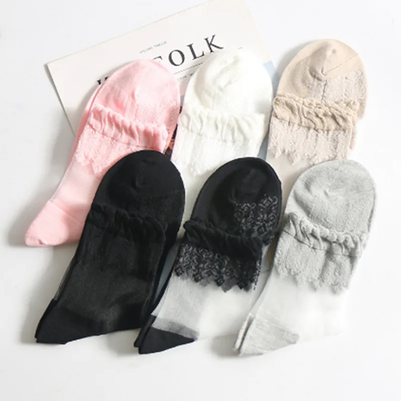 女性レースショートソックス薄い靴下ローファーローカットノーシ - Invisibility Sock Loafer のレビューと価格