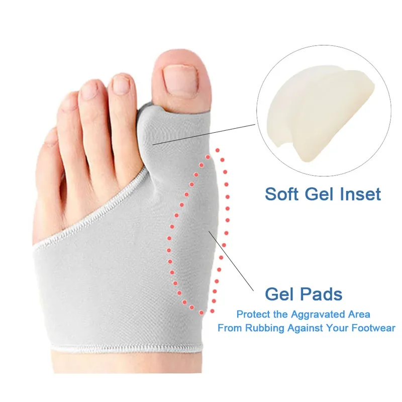 2 個足指セパレーター外反母趾腱膜瘤コレクター矯正足の骨親指 - Ankle Brace Sock のレビューと価格